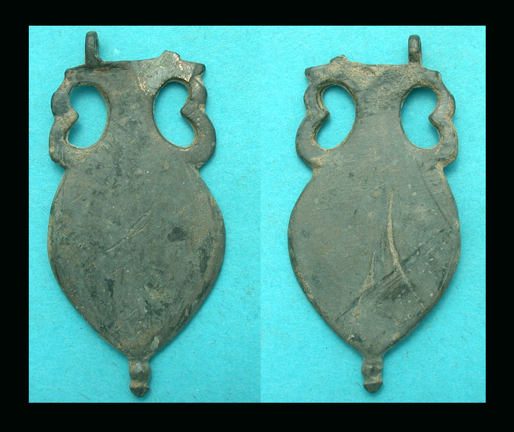Strap End, Amphora with Handles, c. 4th Cent